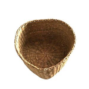 HEART SHAPE SMALL handcrafted STORAGE WICKER BASKET
